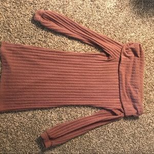 Off the shoulder bodycon sweater dress